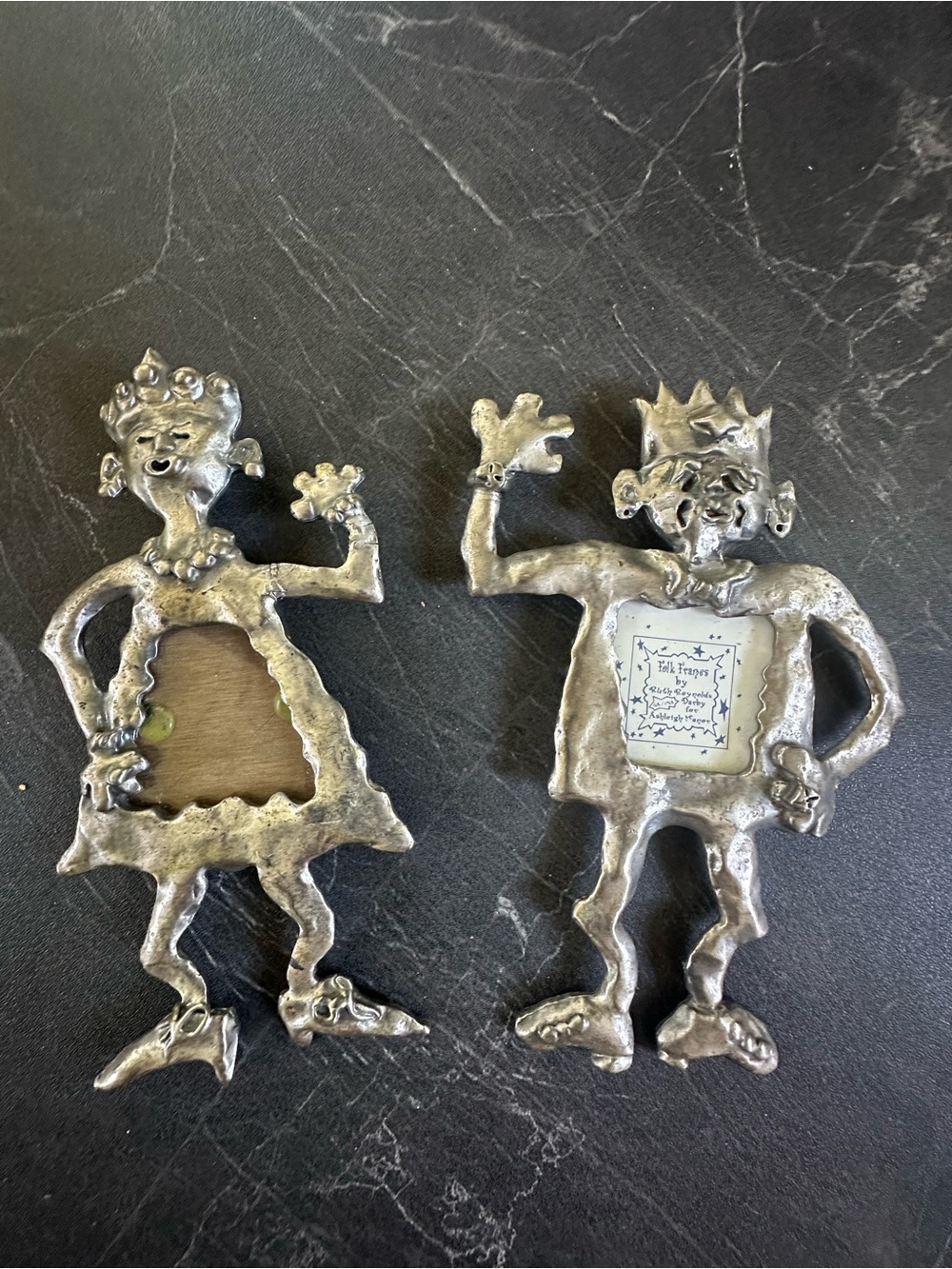 Whimsical Picture Frame Pair - Silver